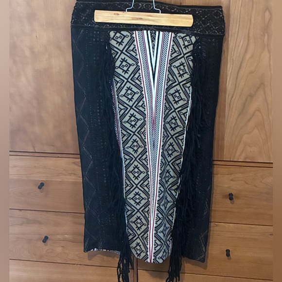 Byron Lars Beauty Marc fringe panel pencil skirt NWT - Picture 4 of 4